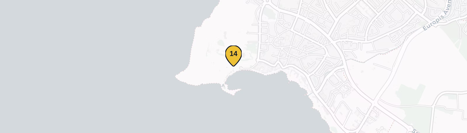 Map showing Kato Pafos Archaeological Park
