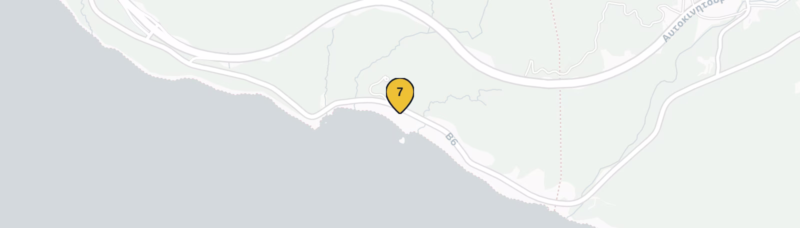 Map showing Petra tou Romiou Viewpoint