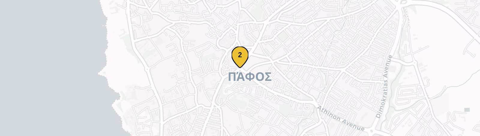 Map showing Paphos