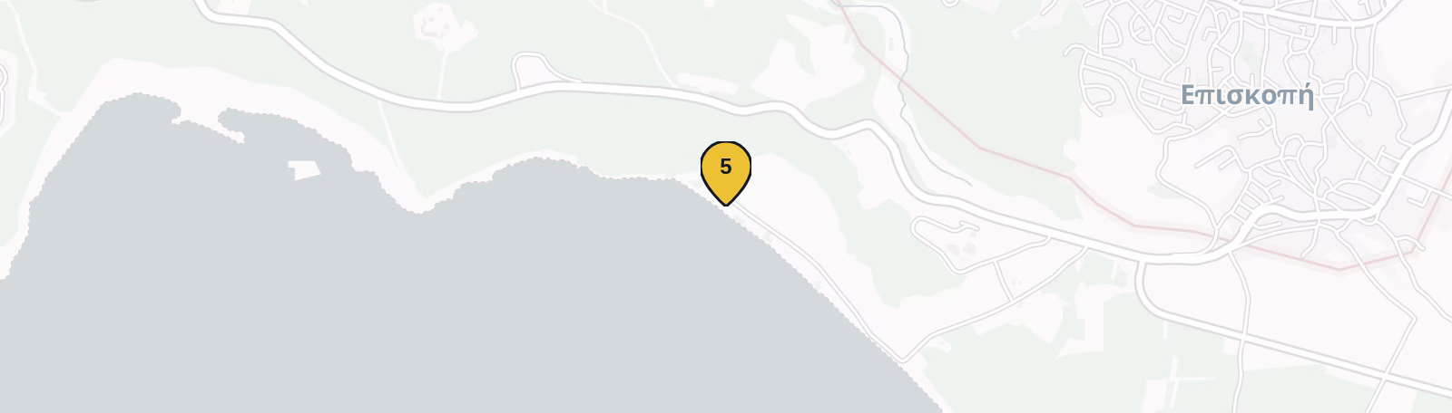 Map showing Kourion Beach