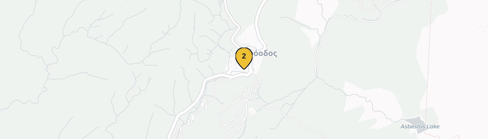 Map showing Troodos Mountains