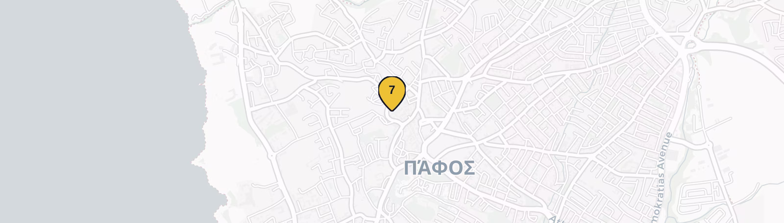 Map showing Paphos Market