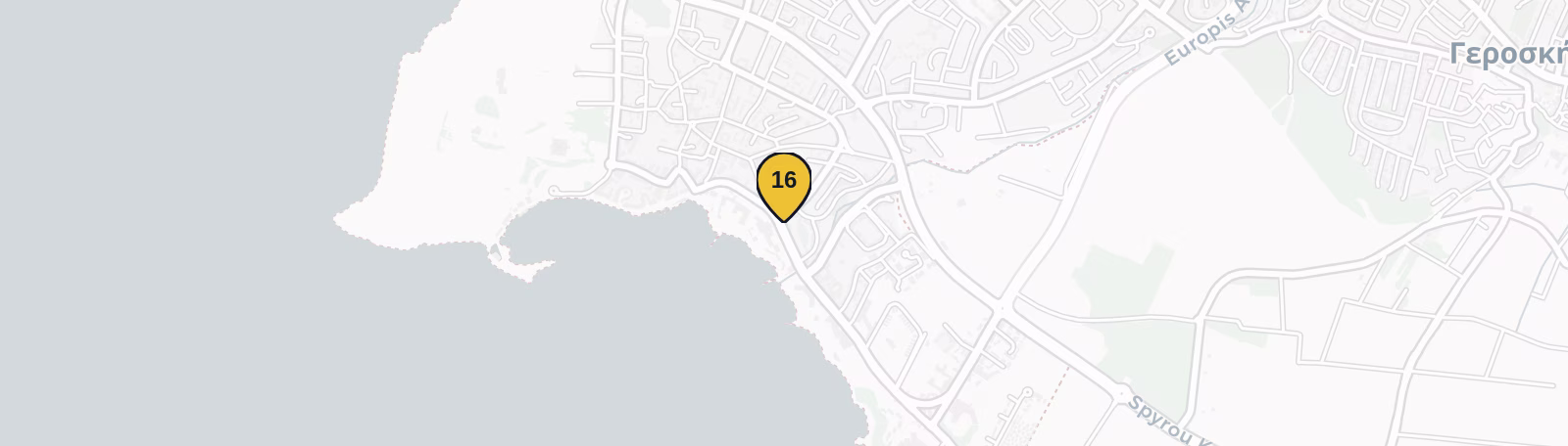 Map showing Corner Restaurant