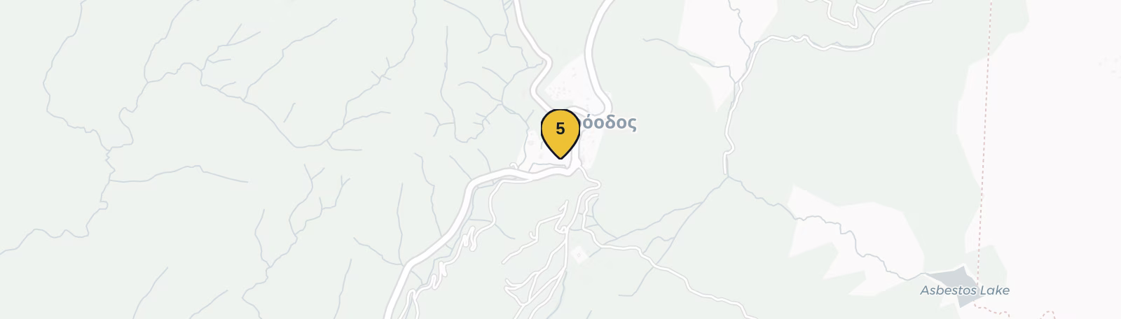 Map showing Troodos Mountains