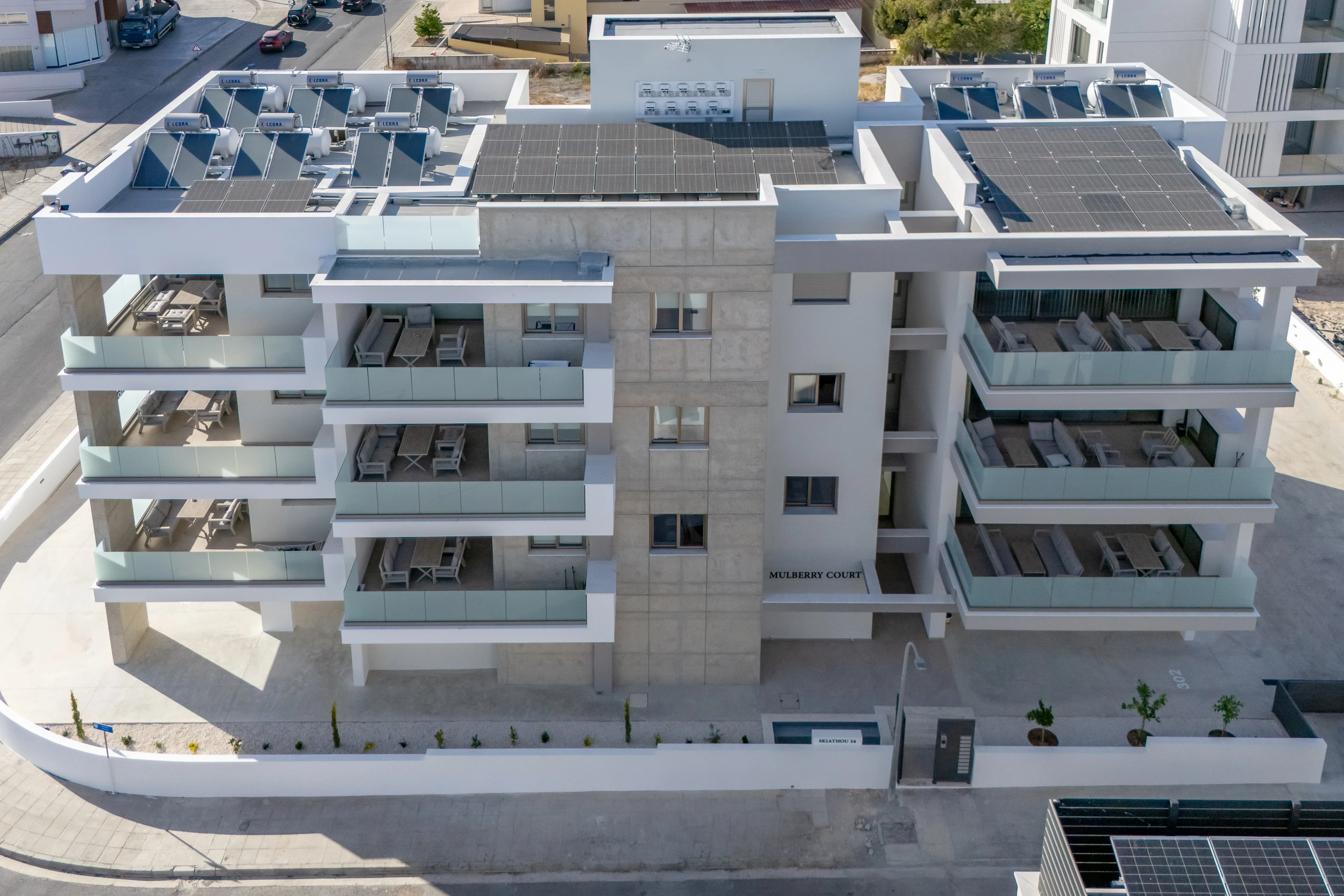 Aerial view of Dasoudi Beach area near Limassol