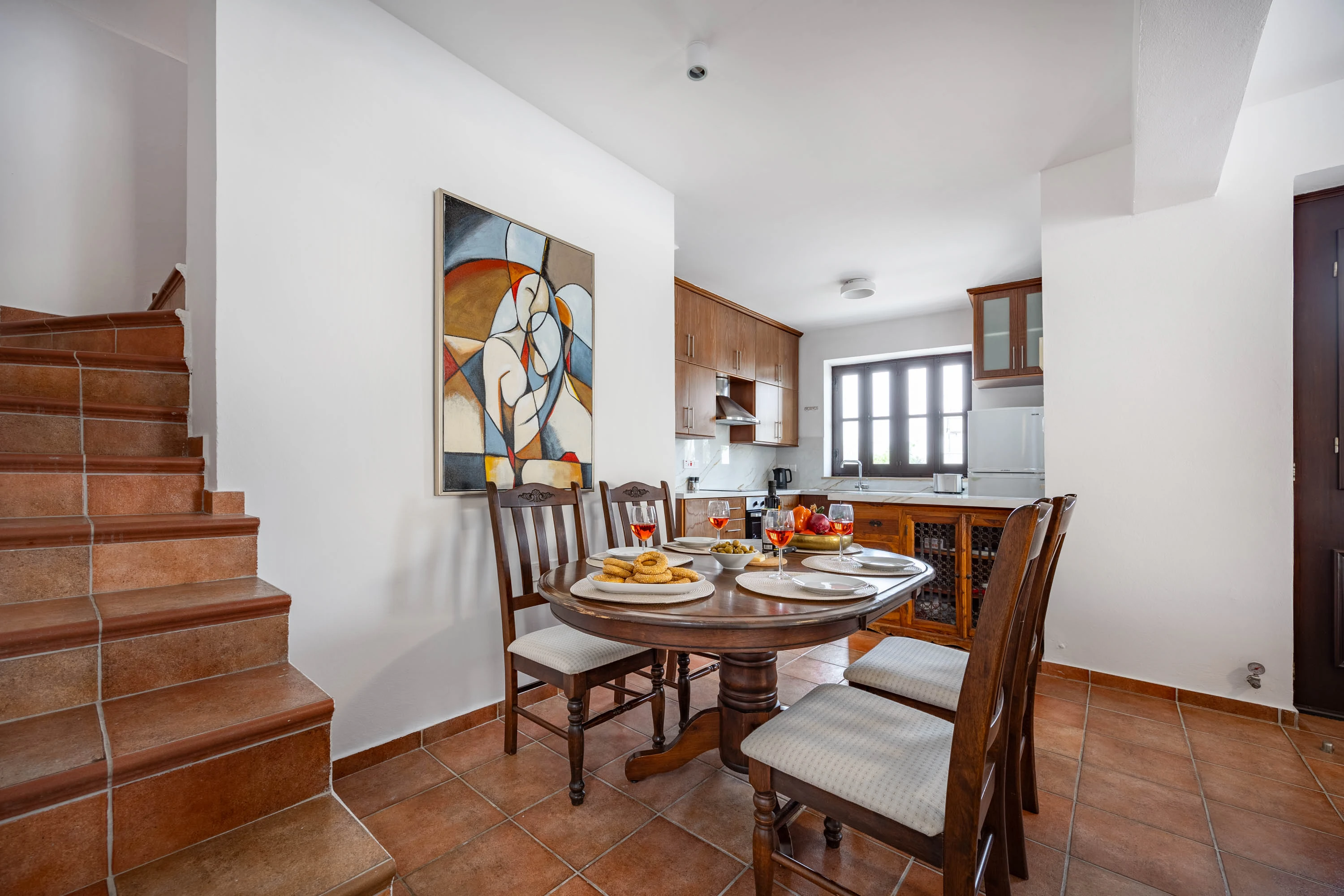 Garden and pool area at a Paphos countryside villa