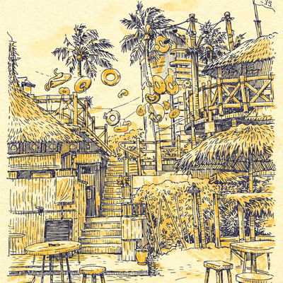 Guaba Beach Bar - Artistic Impression